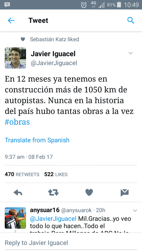 Iguacel: «En 12 meses ya tenemos en construcción más de 1050 km de autopistas. Nunca en la historia del país hubo tantas obras a la vez»