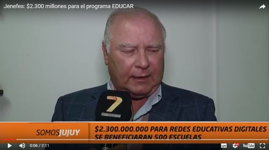 Jenefes: «$2.300 millones para el programa EDUCAR, redes educativas digitales»