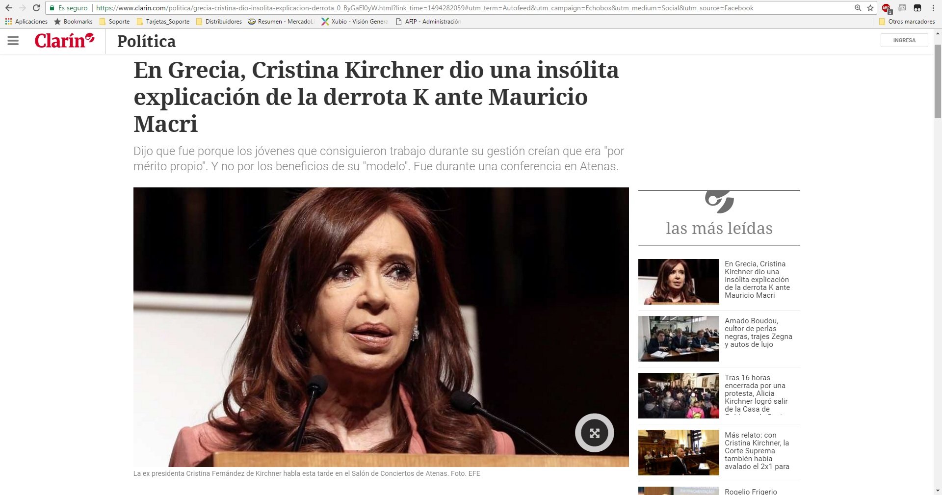 CFK: «Y esos jóvenes de veintipico que entraron a trabajar a las fábricas creyeron que era un mérito propio»