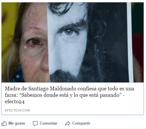 Efecto 24: «Madre de Santiago Maldonado confiesa que todo es una farsa: Sabemos dónde está y lo que está pasando”