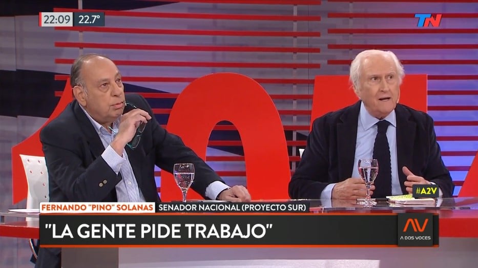 Roberto Cachanosky: «El senador [Pino Solanas] tiene 35 empleados entre planta permanente y planta transitoria. Es casi una pyme. Eso lo pagamos los contribuyentes. Esto con el liberalismo no tiene nada que ver»