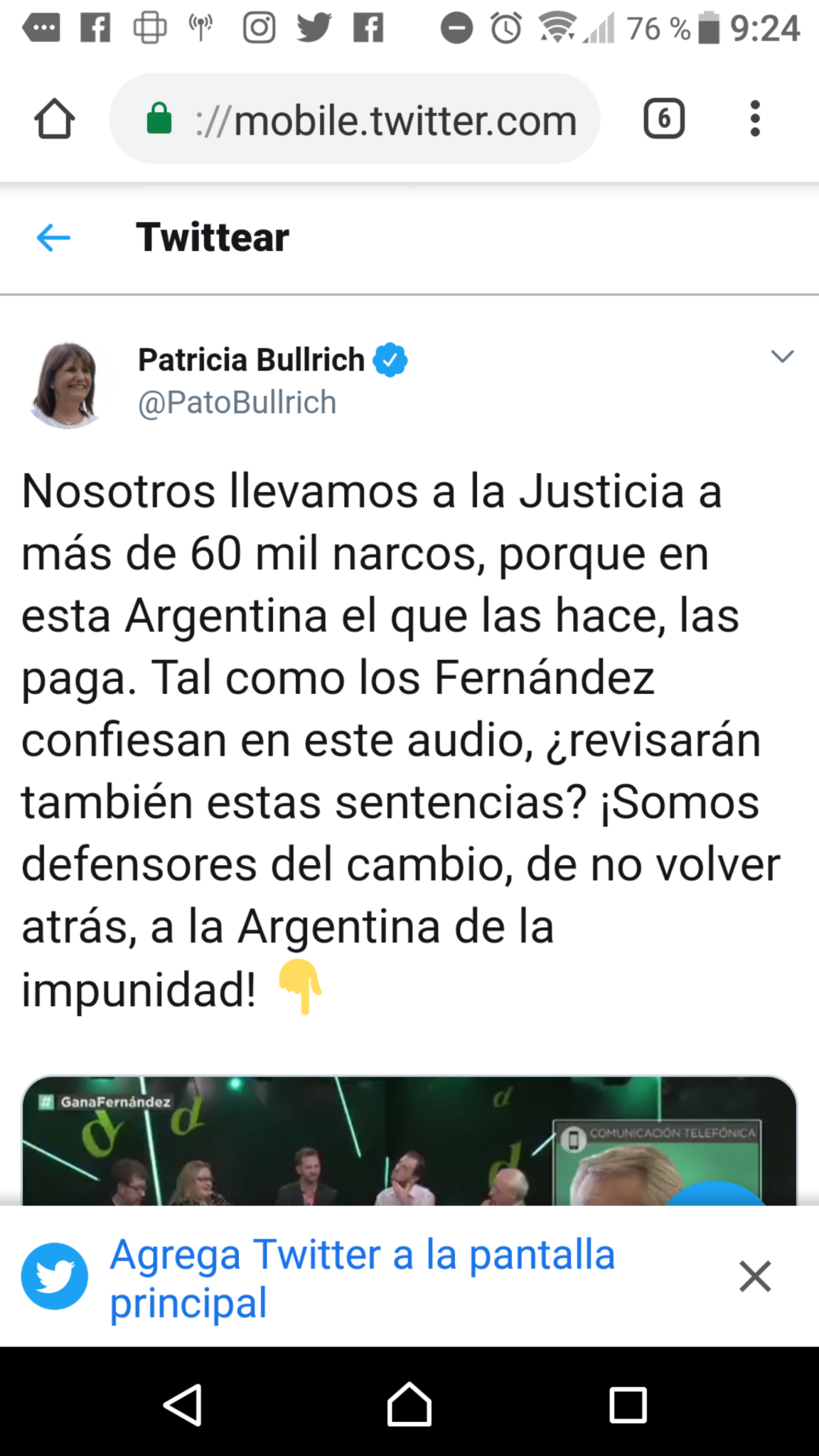 Patricia Bullrich: «Nosotros llevamos a la justicia a más de 60 mil narcos»