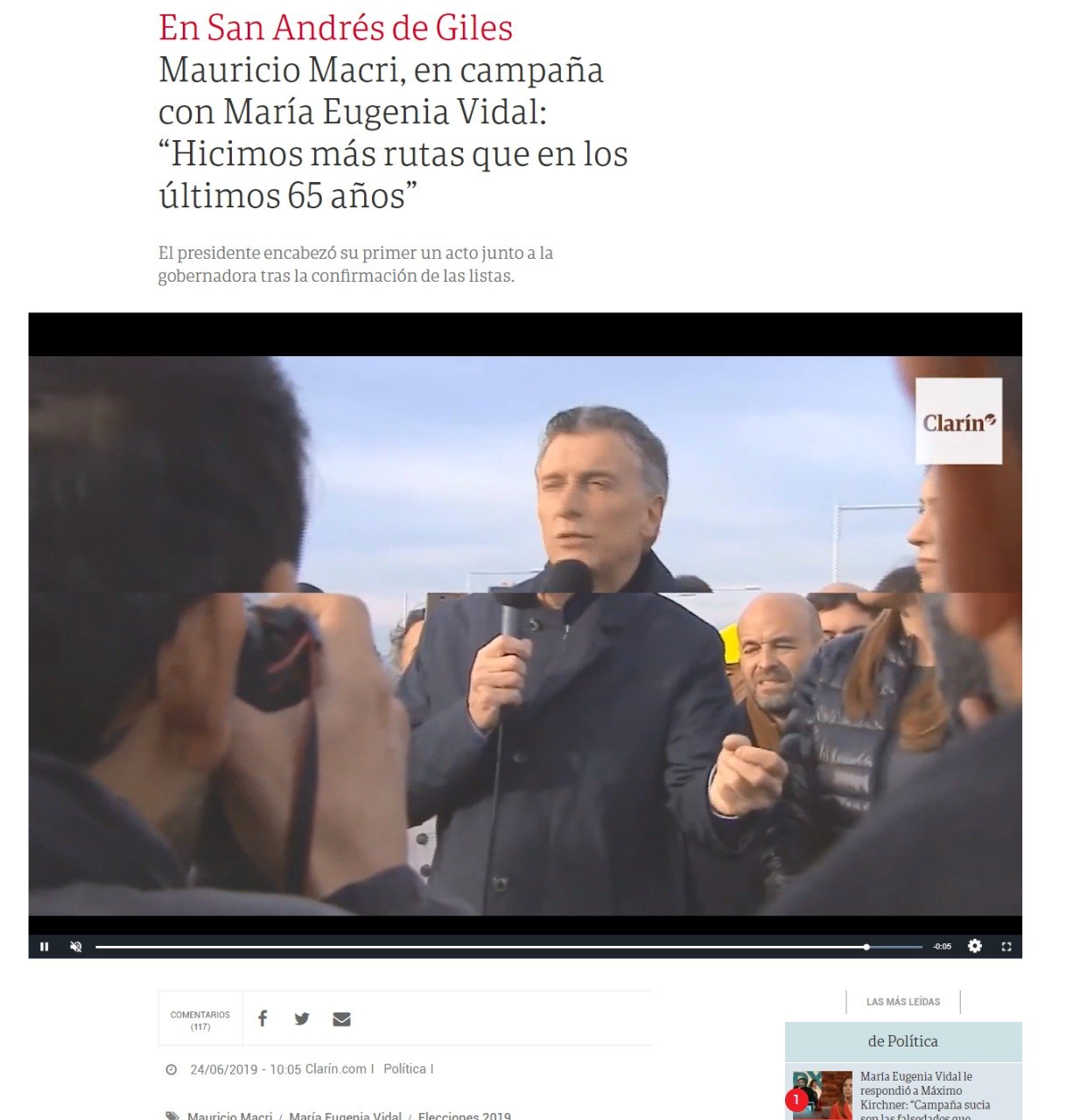 Mauricio macri: “Ya terminamos 7.600 kilómetros, entre autopistas y rutas, y tenemos 13.480 kilómetros en construcción. Esto es más que en los últimos 65 años”