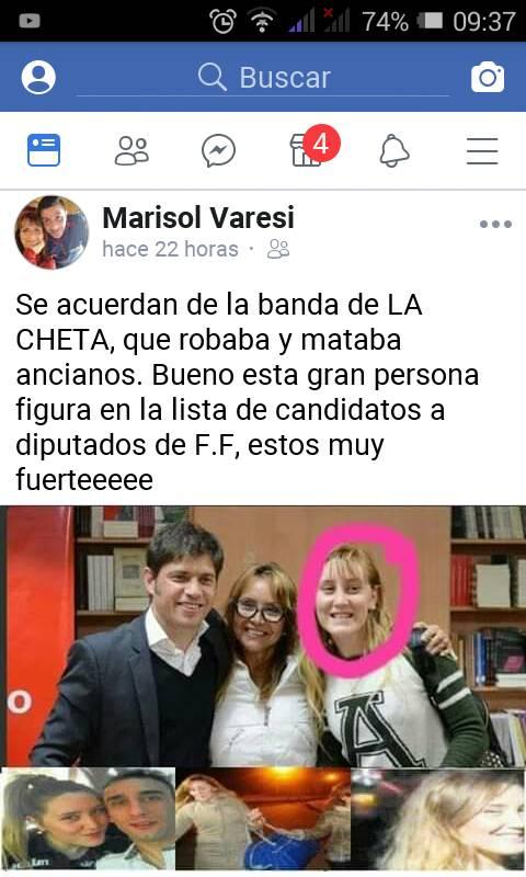 Es falso que “La Cheta”, procesada como líder de una banda criminal y que aparece en una foto con Kicillof, es candidata del Frente de Todos