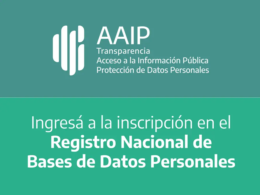AAIP-Registro Nacional de Bases de Datos Personales