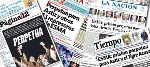 ESMA: coincidencias en los medios