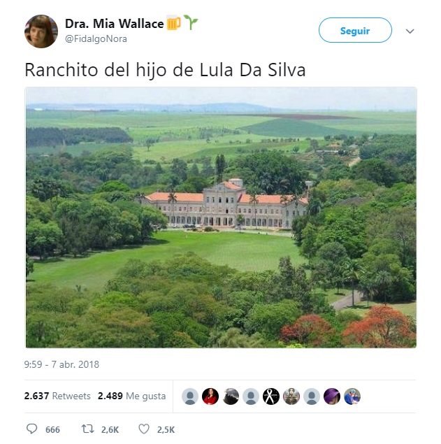Es #FalsoEnLasRedes la imagen de la mansión del hijo de Lula: la foto es de una universidad