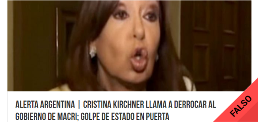 Es falso que CFK llamó a derrocar al gobierno de Mauricio Macri