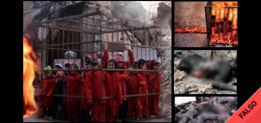 Es falsa la noticia de niños sirios quemados en una jaula