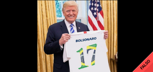 Es falsa la foto de Trump con una camiseta que incita a votar a Bolsonaro