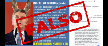 Es falso que Macri es un “ingeniero trucho” como dice un texto viral