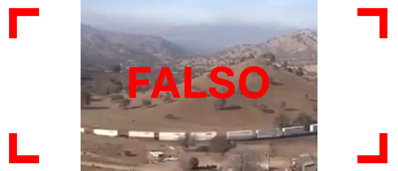 No, el video viral del tren que circula por una montaña no fue filmado en la Argentina sino en los Estados Unidos