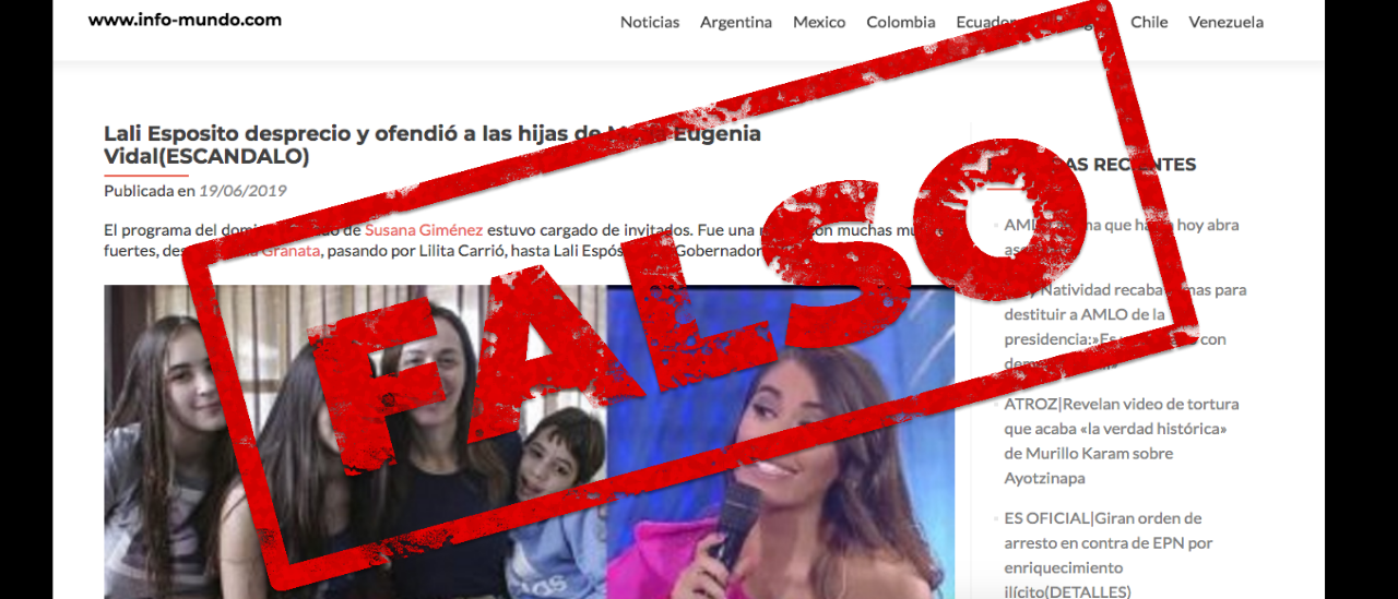 Es falso que Lali Espósito “desprecio y ofendió” a las hijas de María Eugenia Vidal