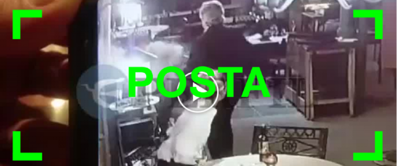 Es verdadero el video que muestra a Alberto Fernández empujando a un hombre en un restaurante