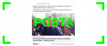 Es verdadero que una mujer fue detenida en Azul por insultar a Macri