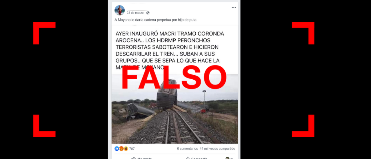 No, el tren Belgrano Cargas no descarriló en 2018 debido a un sabotaje de los Moyano