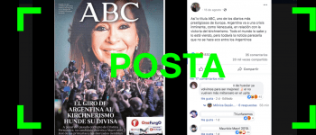 Es verdadera la tapa del diario español ABC que tituló: “El giro de Argentina al kirchnerismo hunde su divisa”