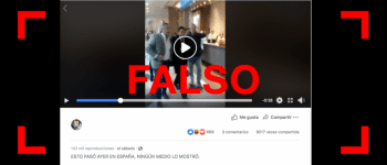 No, el video de Alberto Fernández peleándose en un shopping no fue filmado en España ni es actual
