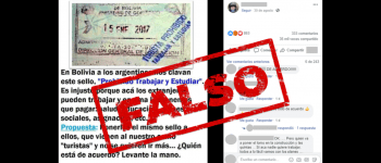 No, no es cierto que actualmente en Bolivia sellan pasaportes argentinos con esta leyenda: “Turista. Prohibido trabajar y estudiar”