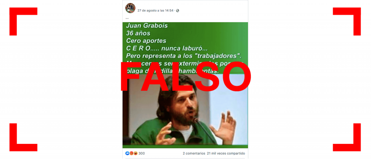 Es Falso Que Grabois Tiene Cero Aportes Y Nunca Laburo Chequeado