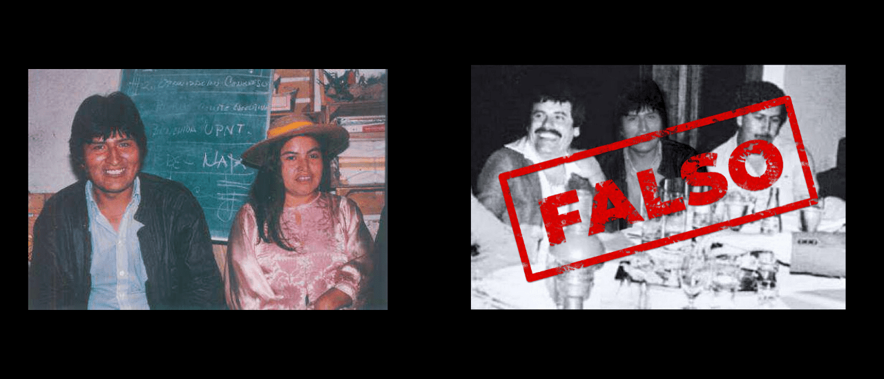 Es falsa la foto de Evo Morales con Pablo Escobar y “El Chapo” Guzmán