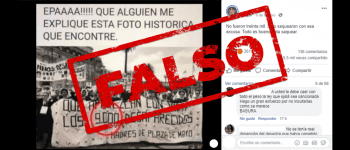 Es falsa la foto de Madres de Plaza de Mayo con la cifra “9 mil desaparecidos”