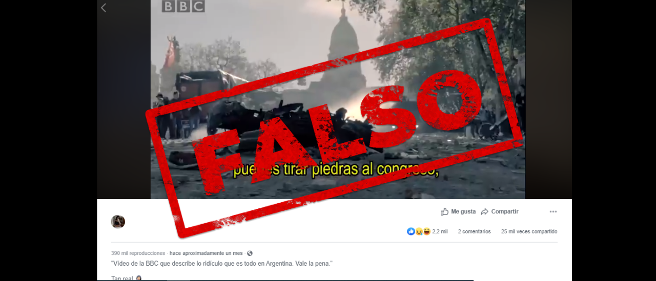 Este video que “describe lo ridículo que es todo en Argentina” es falso; no es de la BBC