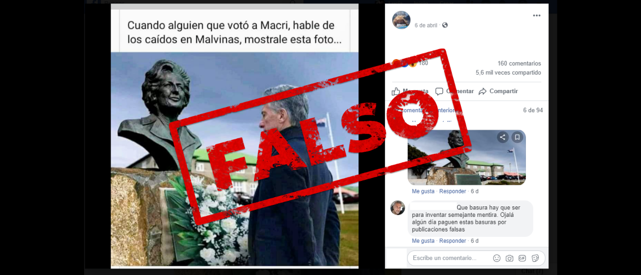 No, Macri no homenajeó a Thatcher en Malvinas
