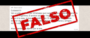 Es falso que circule en WhatsApp un video sobre el coronavirus que, al abrirlo, hackea el celular “en 10 segundos”