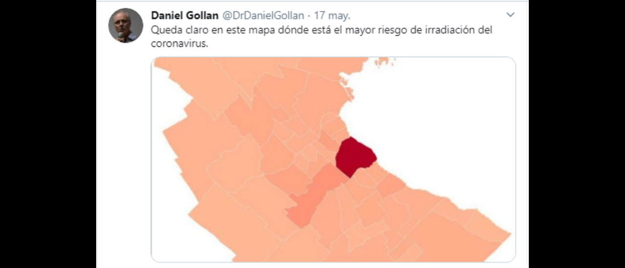 Lo que omitió el ministro Gollán en su tuit sobre el coronavirus en el AMBA