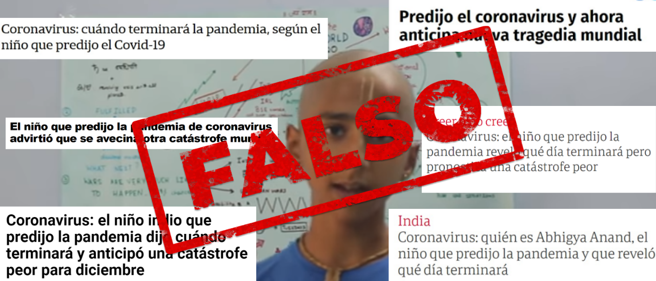 No, este niño indio no predijo el coronavirus en 2019