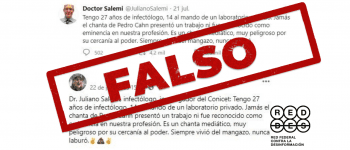 Es falso el mensaje que asegura que el infectólogo Pedro Cahn no presentó “un trabajo ni fue reconocido”