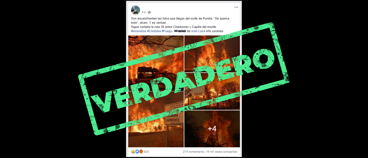 Incendios forestales: Sí, estas fotos fueron tomadas en Córdoba