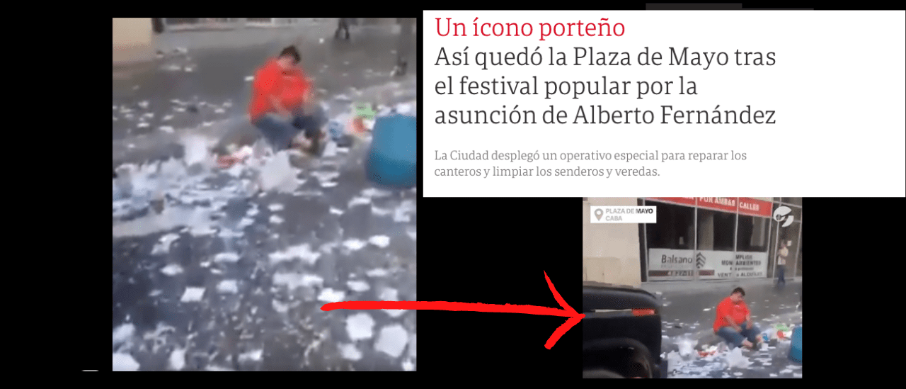 No, el video de la Ciudad de Buenos Aires llena de basura no es del 17 de octubre último, es de 2019 
