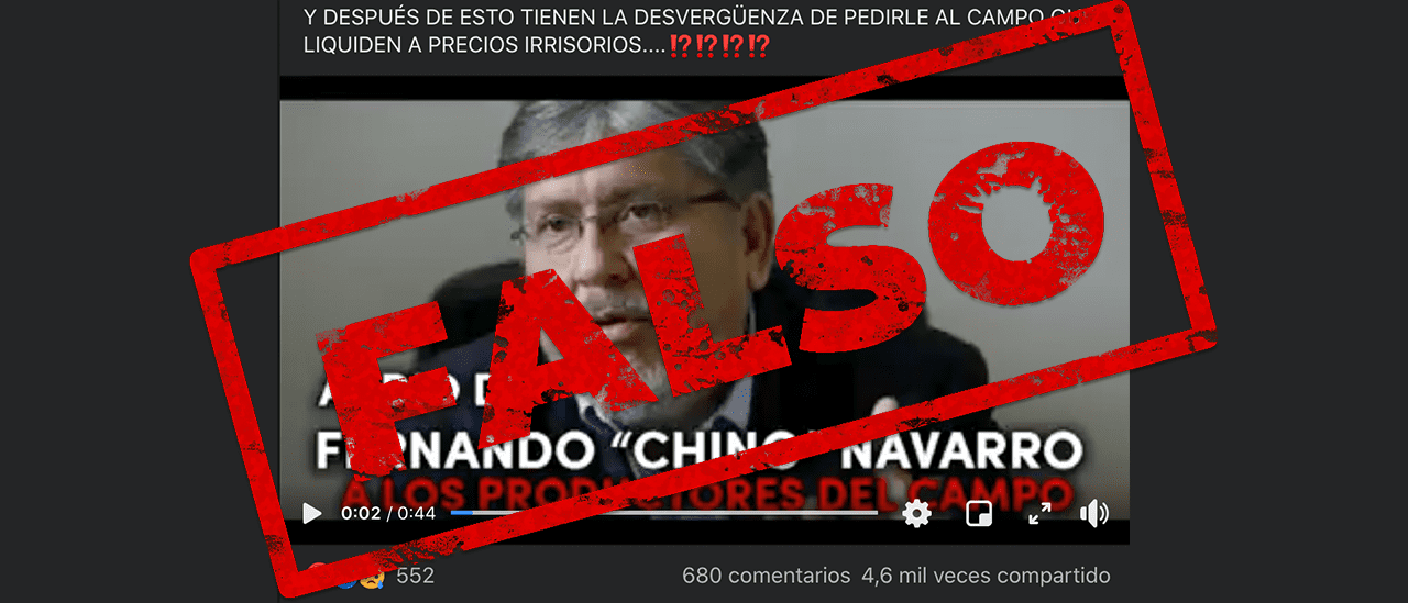 No, no es el “Chino” Navarro quien amenazó a productores agropecuarios a través de un audio