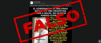 Es falso que el Gobernador de Malvinas dijo que con Macri “no hubiese habido guerra”