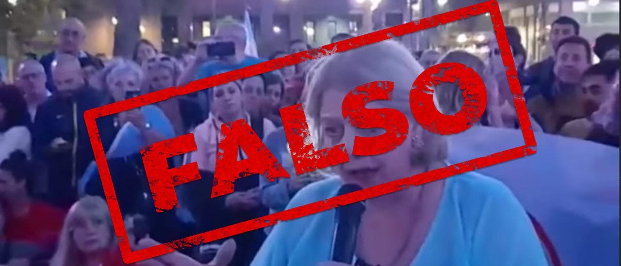 Son falsas las afirmaciones de Chinda Brandolino sobre el coronavirus emitidas en Plaza de Mayo