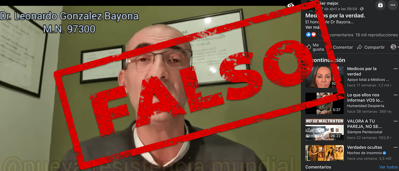Son falsas las afirmaciones del médico Leonardo González Bayona sobre las vacunas contra el coronavirus