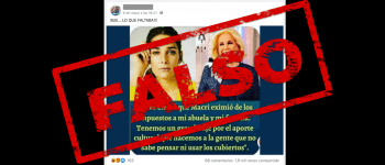 Es falso que Juana Viale dijo que “Macri eximió de los impuestos” a su abuela y a su familia