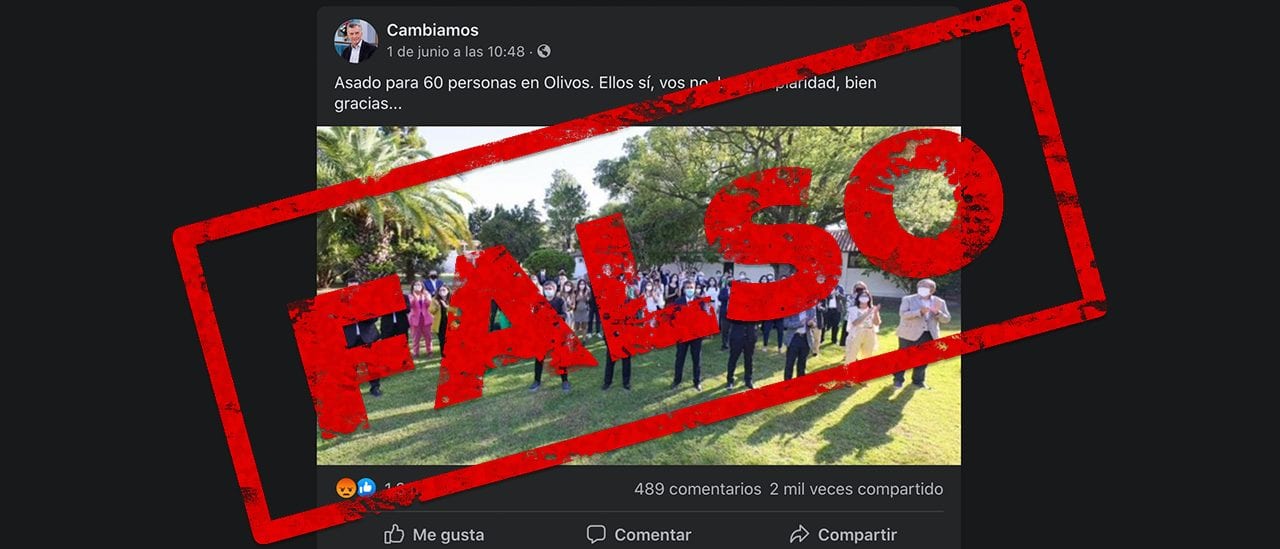 Es falso que Alberto Fernández organizó un asado para 60 personas en la Quinta de Olivos en junio de 2021