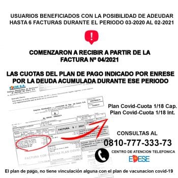 Es falso que en Santiago del Estero cobran las vacunas contra el coronavirus en la factura de la luz