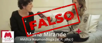 Son falsas varias afirmaciones sobre el coronavirus de la neumonóloga Mirande en una entrevista televisiva (parte I)