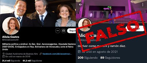 No, no fue Alicia Castro quien tuiteó a favor de “suspender indefinidamente” las elecciones tras el resultado de las PASO