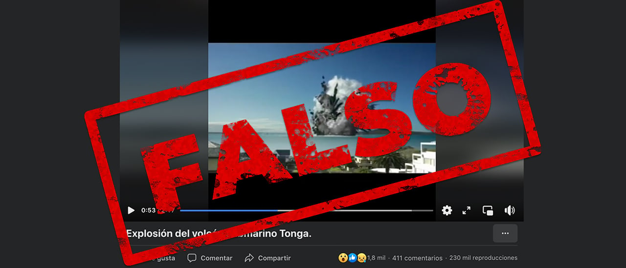 No, esta explosión no corresponde a la erupción del volcán submarino en Tonga