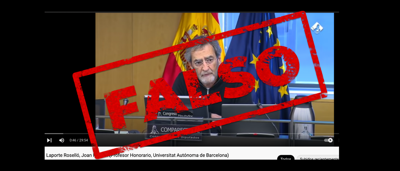 Las afirmaciones falsas o sin evidencia científica del profesor Joan-Ramon Laporte sobre las vacunas contra la COVID-19 en el Congreso de España