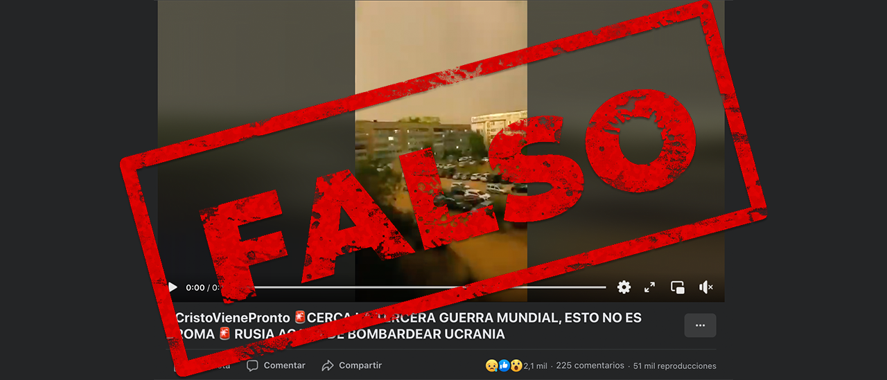 Es falso el video que muestra supuestas explosiones en la ciudad ucraniana de Mariupol por bombardeos rusos