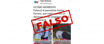 Es falso que falleció Carlos Ferrara, el periodista que se desmayó en un móvil de Telenueve