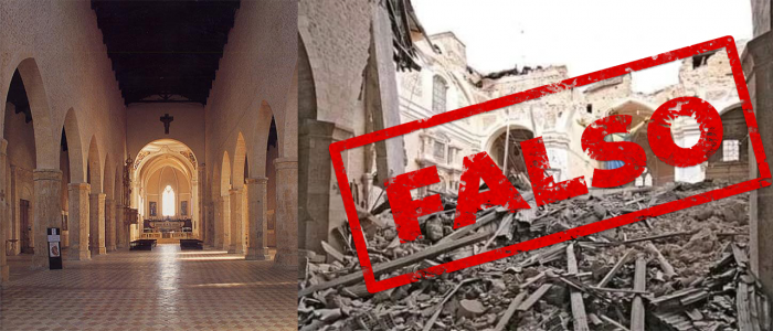 Es falso que en Ucrania fue bombardeada una iglesia en la que quedó intacta la figura de Jesús