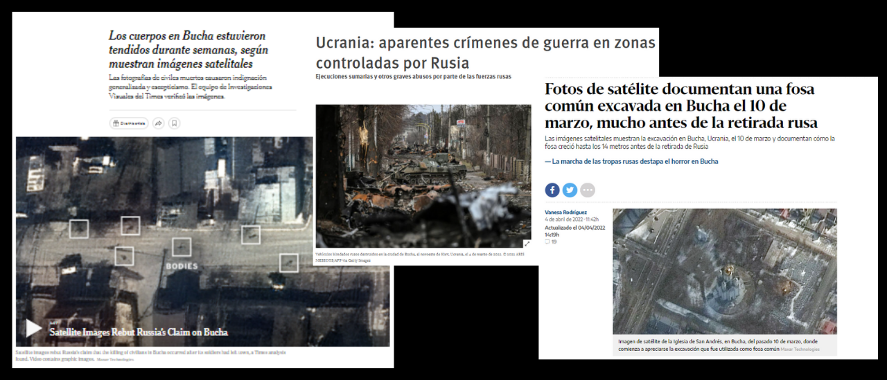 Ucrania: imágenes verificadas refutan la postura rusa sobre los asesinatos en la ciudad de Bucha