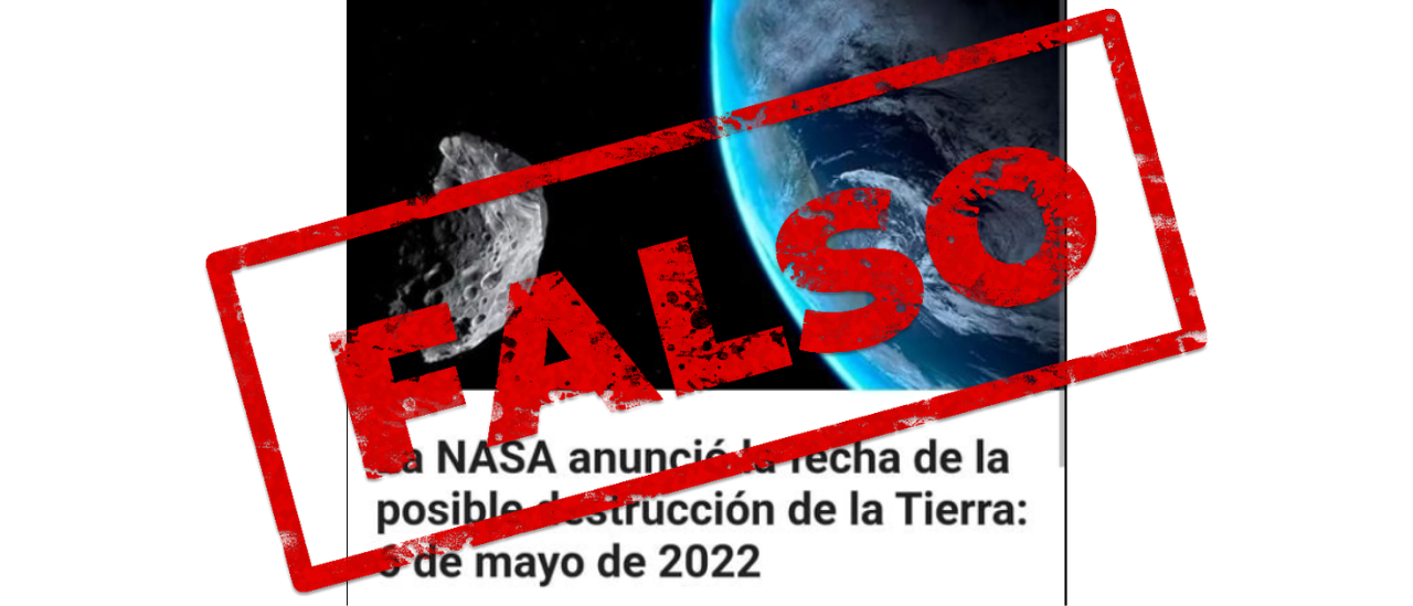 Es falso que la NASA anunció la fecha de la posible destrucción de la Tierra 